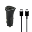 Slika od Auto punjac 25W Type-C ulaz sa Type-C na Type-C kablom crni