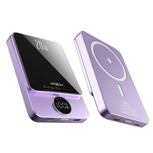 Slika od Power Bank MagSafe Moxom MX-PB110 LED PD20W 5000mAh ljubicasti