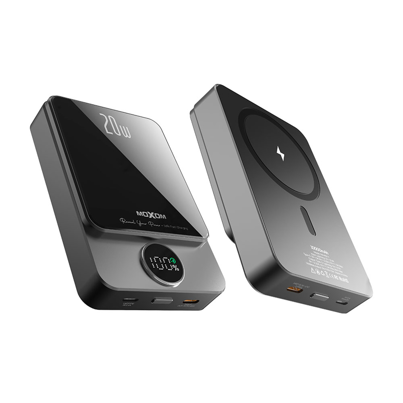 Slika od Power Bank MagSafe Moxom MX-PB111 LED PD20W 10000mAh crni