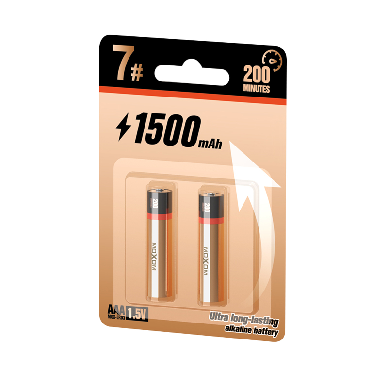 Slika od SUPER Alkalne baterije AAA 1.5V 2/1 LR03 MOXOM