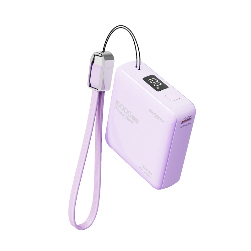 Slika od Power Bank Moxom MX-PB162 Mini Cookie PD20W + SCP22.5W 10000mAh ljubicasti