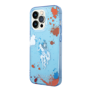 Slika od Futrola Polo With Splatter Pattern & Horse Logo za Iphone 14 Pro Max plava Full ORG (USHCP14XUDEB)