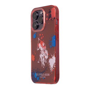 Slika od Futrola Polo With Splatter Pattern & Horse Logo za Iphone 14 Pro crvena Full ORG (USHCP14LUDER)