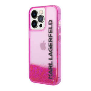 Slika od Futrola Karl Lagerfeld Liquid Glitter Elong Hard za Iphone 14 Pro pink Full ORG (KLHCP14LLCKVF)