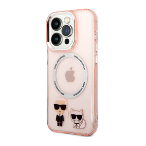 Slika od Futrola Karl Lagerfeld Magsafe With Ring za Iphone 14 Pro Max pink Full ORG (KLHMP14XHKCP)