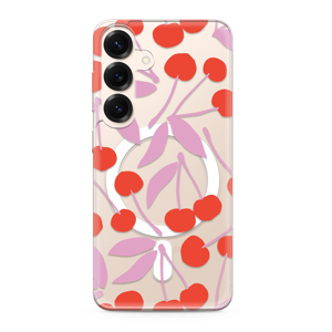 Slika od Futrola silikonska PRINT MagSafe za Samsung S931B Galaxy S25 5G cherry