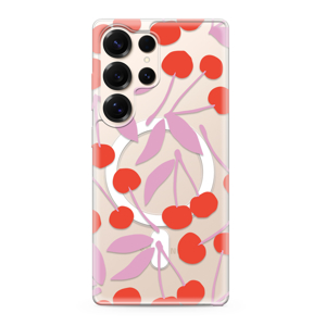 Slika od Futrola silikonska PRINT MagSafe za Samsung S938B Galaxy S25 Ultra 5G cherry