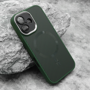 Slika od Futrola CARBON MagSafe za iphone 16 (6.1) zelena (small camera)