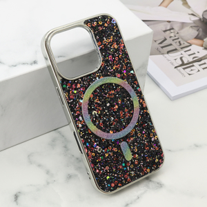 Slika od Futrole GLAM GLOW MagSafe za iPhone 16 Pro (6.3) crna