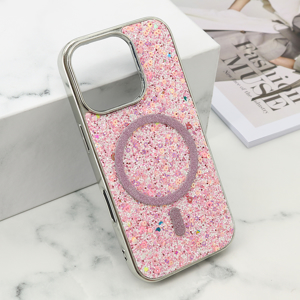 Slika od Futrole GLAM GLOW MagSafe za iPhone 16 Pro (6.3) roze