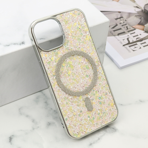 Slika od Futrole GLAM GLOW MagSafe za iPhone 15 (6.1) siva