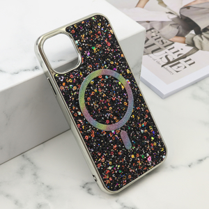 Slika od Futrole GLAM GLOW MagSafe za iPhone 11 (6.1) crna