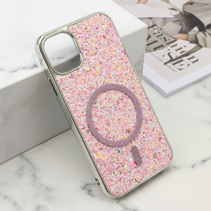 Slika od Futrole GLAM GLOW MagSafe za iPhone 11 (6.1) roze