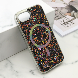 Slika od Futrole GLAM GLOW MagSafe za iPhone 16E (6.1) crna