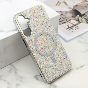Slika od Futrole GLAM GLOW MagSafe za Samsung A165F/A166B Galaxy A16 4G/A16 5G srebrna