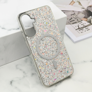 Slika od Futrole GLAM GLOW MagSafe za Samsung A366B Galaxy A36 5G srebrna