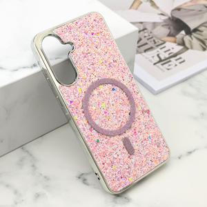 Slika od Futrole GLAM GLOW MagSafe za Samsung A566B Galaxy A56 5G roze
