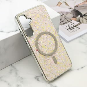 Slika od Futrole GLAM GLOW MagSafe za Samsung A556B Galaxy A55 5G siva