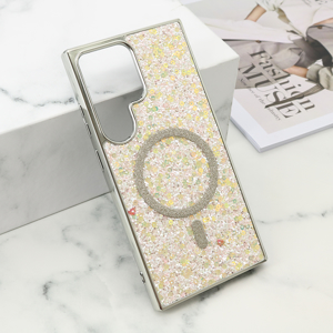 Slika od Futrole GLAM GLOW MagSafe za Samsung S928B Galaxy S24 Ultra 5G siva