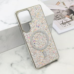 Slika od Futrole GLAM GLOW MagSafe za Samsung S938B Galaxy S25 Ultra 5G srebrna