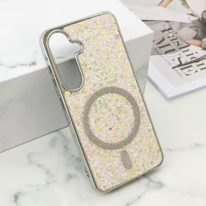 Slika od Futrole GLAM GLOW MagSafe za Samsung S921B/S931B Galaxy S24 5G/S25 5G siva