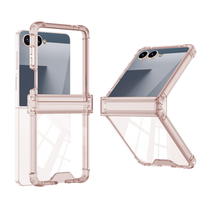 Slika od Futrola TRANSPARENT COLOR LINE za Samsung F751B Galaxy Z Flip 7 5G roze (GKK case)