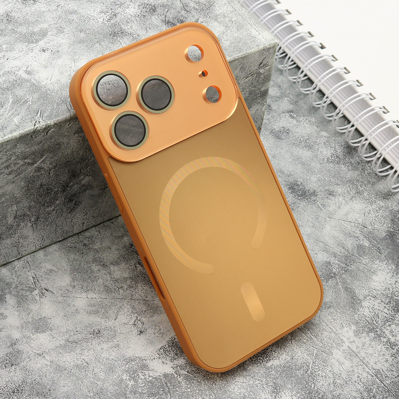 Slika od Futrola COLOR METAL Magsafe za iPhone 17 Pro (6.3) narandzasta