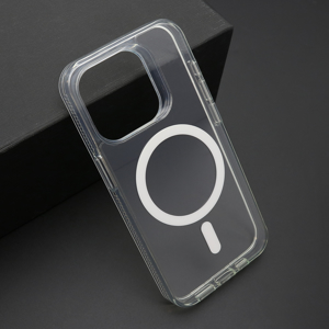 Slika od Futrola COLOR FRAME MagSafe za iPhone 15 Pro (6.1) srebrna (providna)