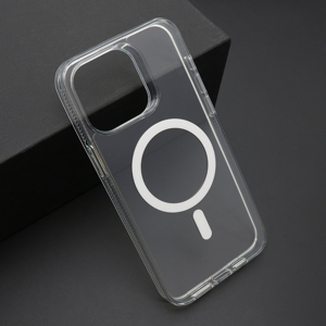 Slika od Futrola COLOR FRAME MagSafe za iPhone 15 Pro Max (6.7) srebrna (providna)