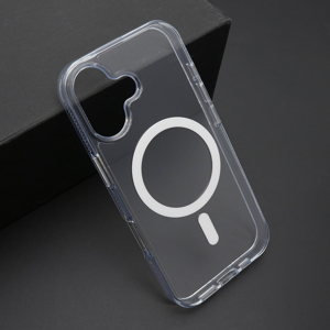 Slika od Futrola COLOR FRAME MagSafe za iPhone 17 (6.3) srebrna (providna)