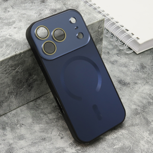 Slika od Futrola COLOR METAL Magsafe za iPhone 17 Pro (6.3) crna (small camera)