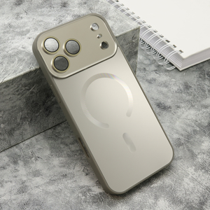 Slika od Futrola COLOR METAL Magsafe za iPhone 17 Pro Max (6.9) siva (small camera)