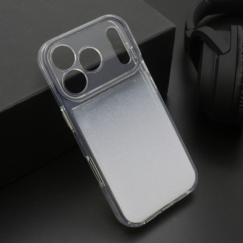 Slika od Futrola OMBRE GLITTER za iPhone 17 Pro (6.3) bela