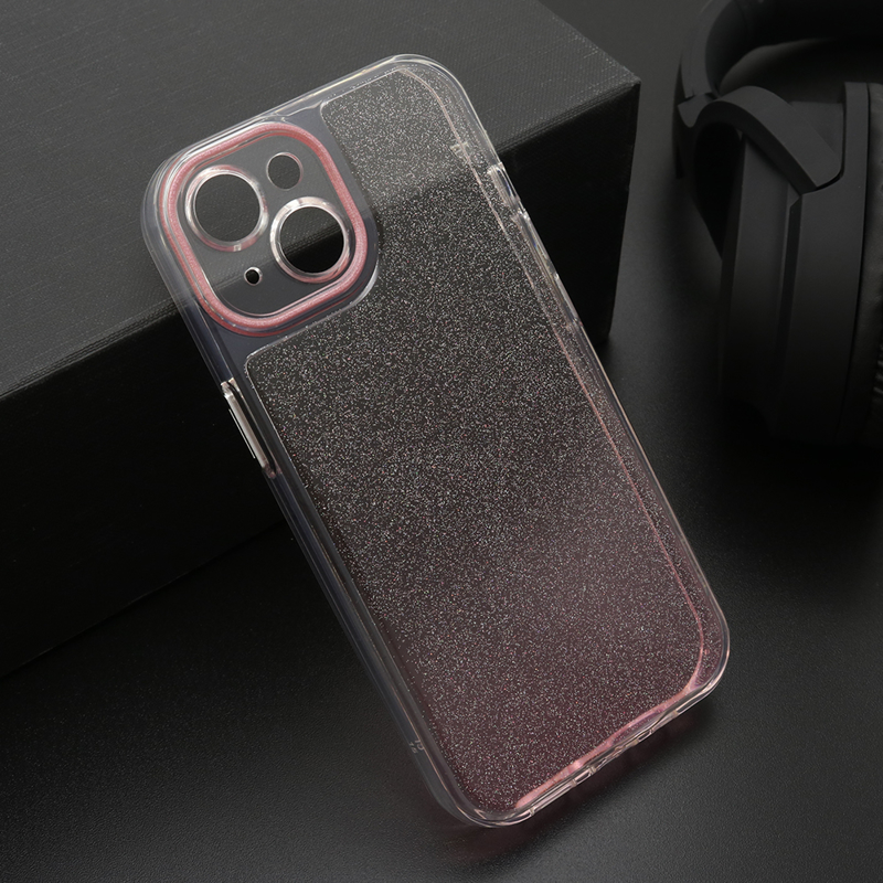 Slika od Futrola OMBRE GLITTER za iPhone 15 (6.1) roze