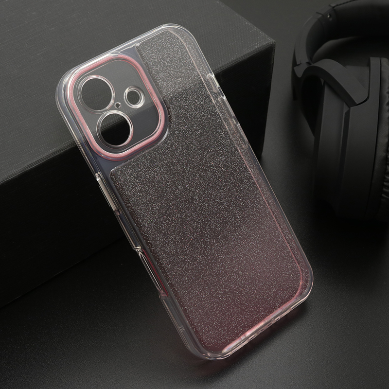 Slika od Futrola OMBRE GLITTER za iPhone 16 (6.1) roze