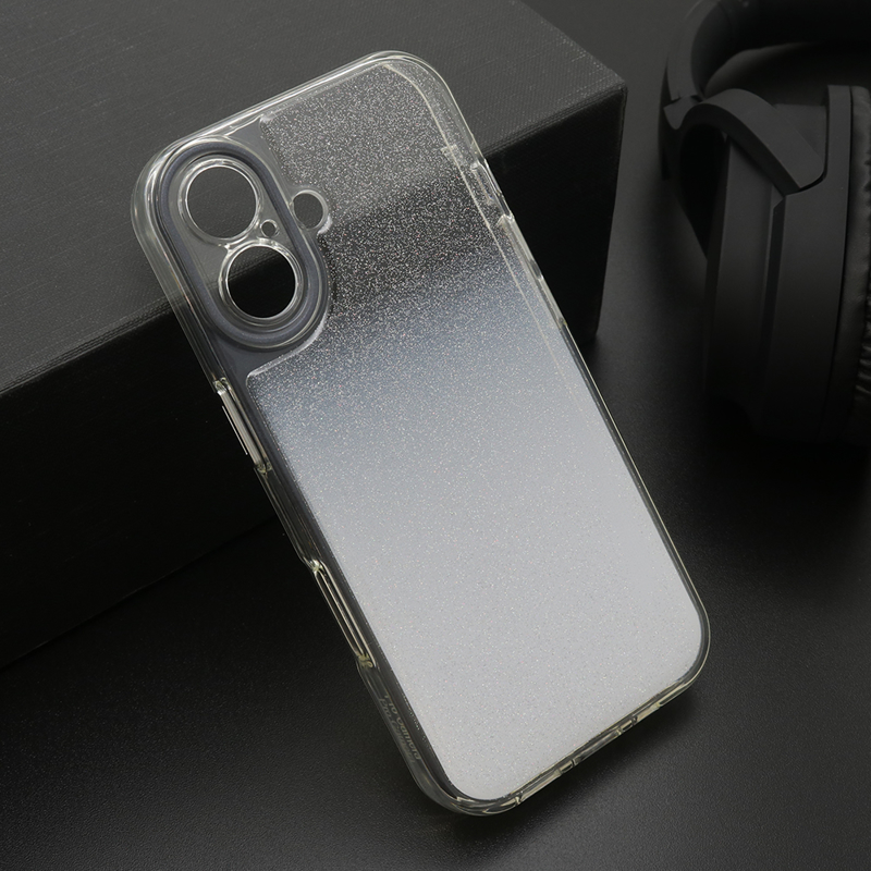 Slika od Futrola OMBRE GLITTER za iPhone 17 (6.3) bela