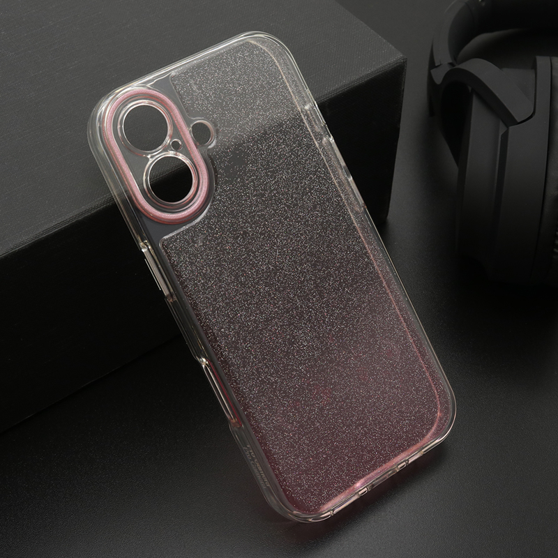 Slika od Futrola OMBRE GLITTER za iPhone 17 (6.3) roze