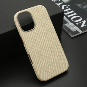 Slika od Futrola WOVEN TOUCH MagSafe za iPhone 17 (6.3) krem