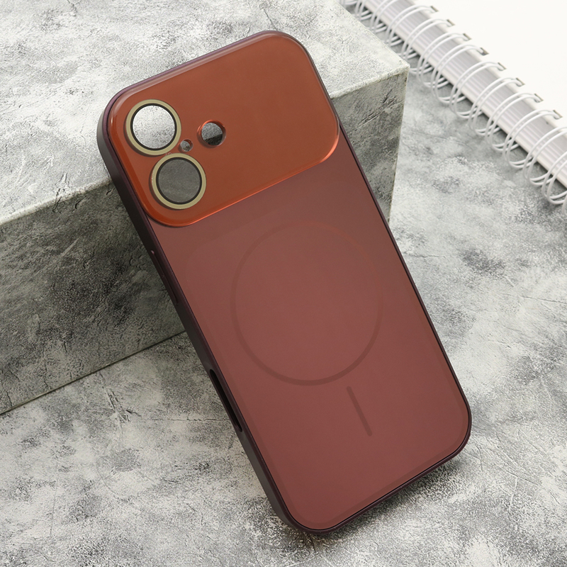 Slika od Futrola COLOR METAL MagSafe II za iPhone 17 (6.3) dark cherry