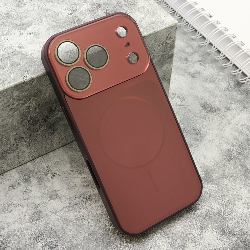 Slika od Futrola COLOR METAL MagSafe II za iPhone 18 Pro (6.3) dark cherry