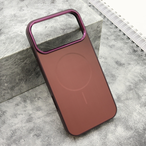 Slika od Futrola COLOR METAL MagSafe za iPhone 17 Pro Max (6.9)/iPhone 18 Pro Max (6.9) dark cherry (big camera)