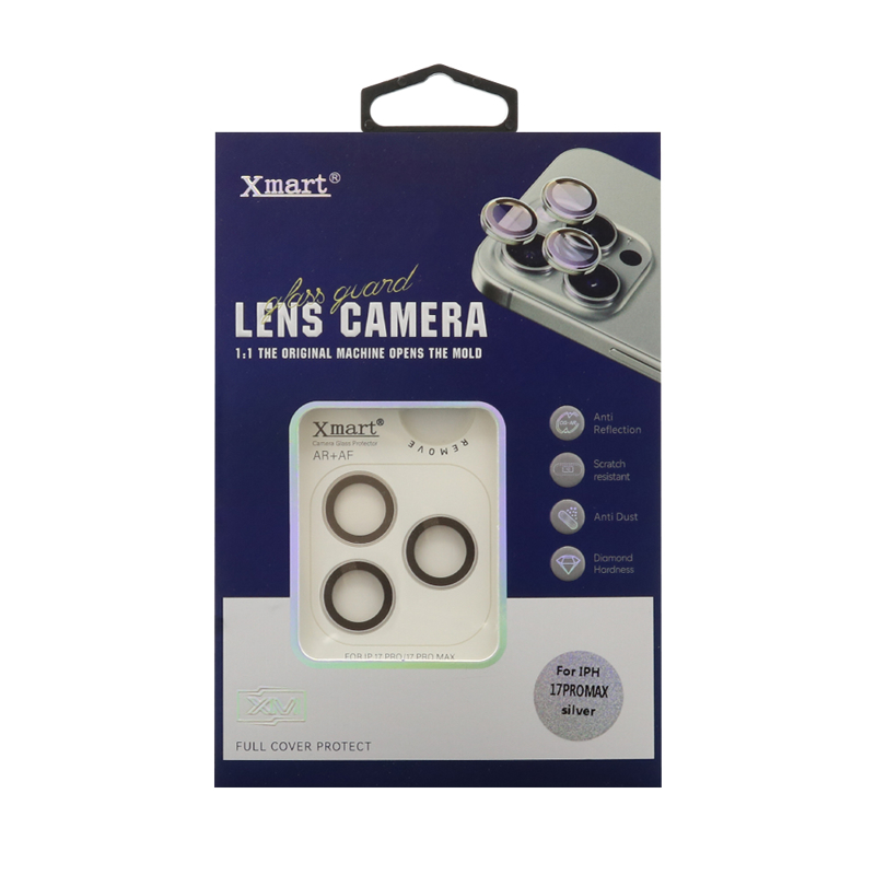 Slika od Folija za zastitu kamere X-MART OG camera film za iPhone 17 Pro (6.3)/iPhone 17 Pro Max (6.9) srebrna