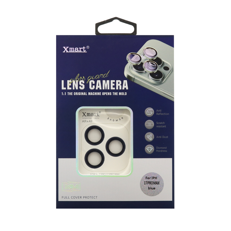 Slika od Folija za zastitu kamere X-MART OG camera film za iPhone 17 Pro (6.3)/iPhone 17 Pro Max (6.9) plava