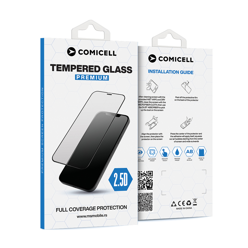 Slika od Folija za zastitu ekrana GLASS 2.5D za iPhone 18 Pro (6.3) crna