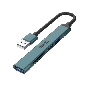 Slika od Hub USB 2.0 sa 3 porta + citac SD kartica  (OTN-5705D) Onten