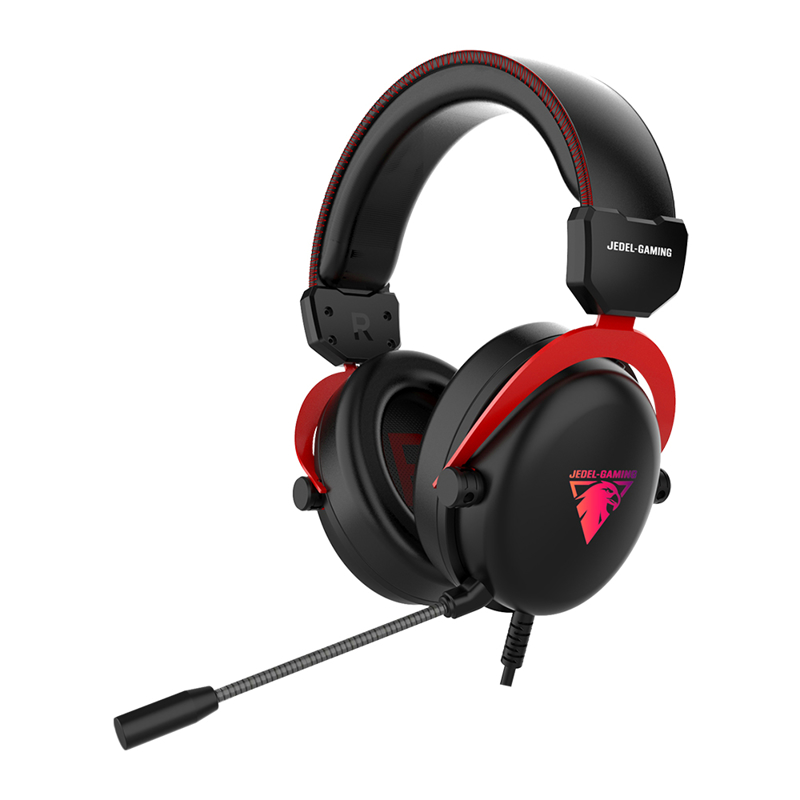 Slika od Slusalice gejmerske RGB za mikrofonom  GH581 crne JEDEL