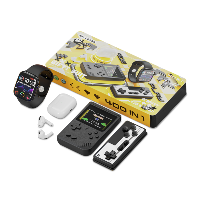 Slika od KARLER BASS K35-Combo set (smart watch, konzola sa kontrolorom, Slusalice AirPods Pro 2) crni