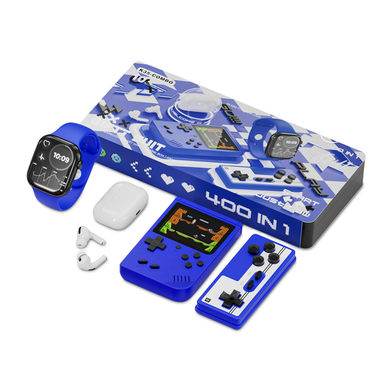 Slika od KARLER BASS K35-Combo set (smart watch, konzola sa kontrolorom, Slusalice AirPods Pro 2) plava