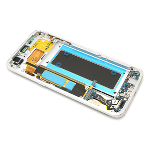 Slika od LCD za Samsung G935 Galaxy S7 Edge + touchscreen + frame silver Full ORG EU (GH97-18533B)