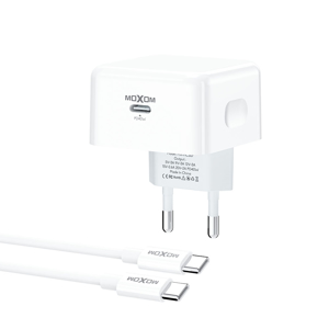Slika od Kucni punjac MOXOM MX-HC307 40W Type C na Type C beli
